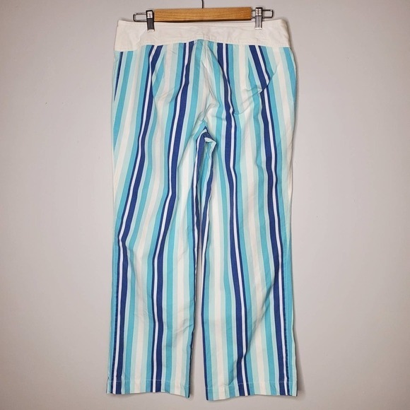 Tommy Hilfiger Striped Cropped Pants Blue Size 8 - Picture 7 of 10
